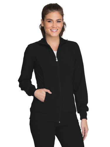 (2391) Infinity Zip Front Jacket In Black - Average Sizes XXS-XL